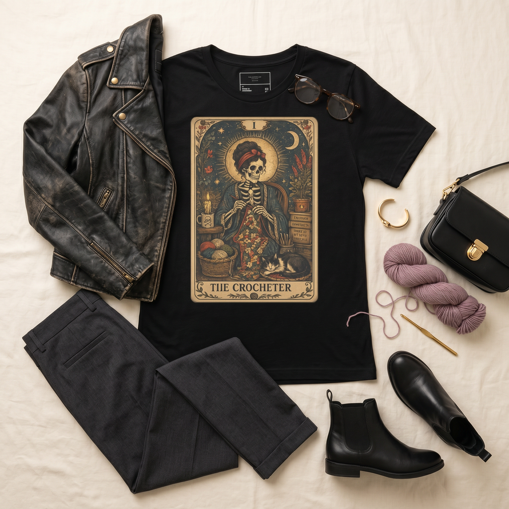 The Crocheter Tshirt - Skeleton