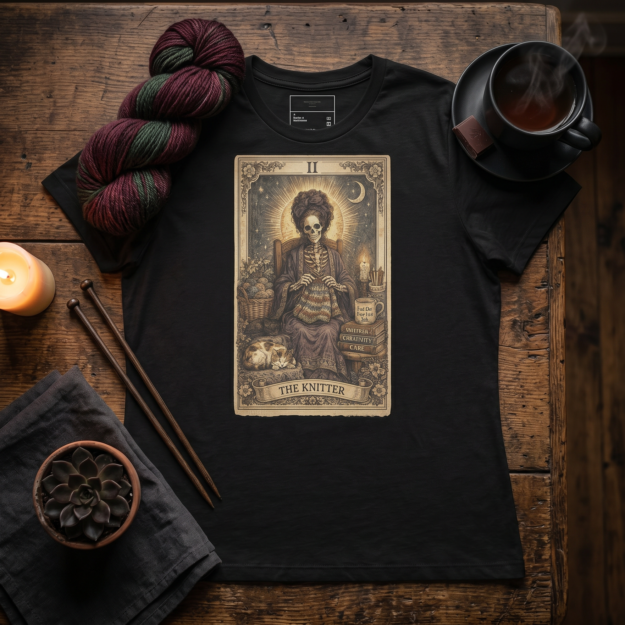The Knitter T-shirt - Skeleton